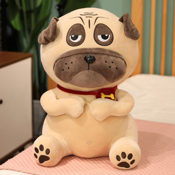 image of an adorable pug stuffed animal plush toy