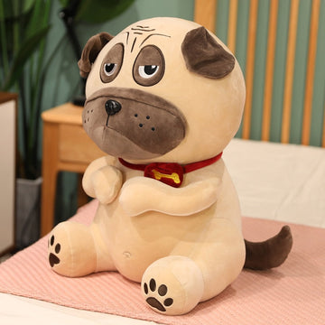 image of an adorable pug stuffed animal plush toy