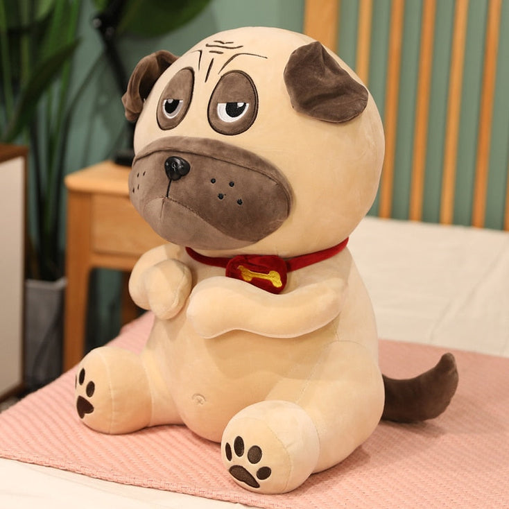 image of an adorable pug stuffed animal plush toy