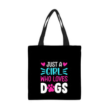 Load image into Gallery viewer, Just a Girl Who Loves Dogs Tote Bag-Accessories-Accessories, Bags, Dogs-2