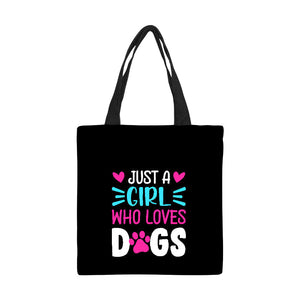 Just a Girl Who Loves Dogs Tote Bag-Accessories-Accessories, Bags, Dogs-2