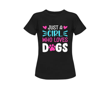 Just a Girl Who Loves Dogs Women's T-Shirt-Apparel-Apparel, Dogs, Shirt, T Shirt-2