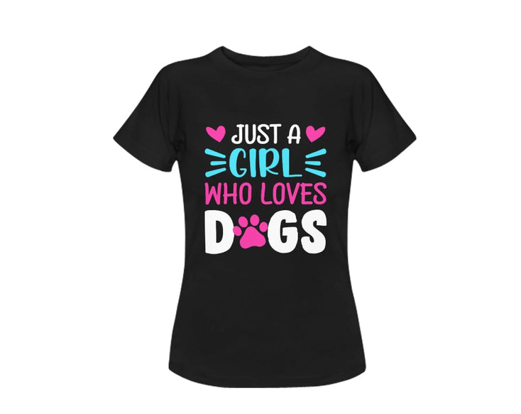Just a Girl Who Loves Dogs Women's T-Shirt-Apparel-Apparel, Dogs, Shirt, T Shirt-2