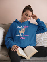 Load image into Gallery viewer, Just a Girl Who Loves Pugs Women&#39;s Cotton Fleece Hoodie Sweatshirt - 4 Colors-Apparel-Apparel, Hoodie, Pug, Sweatshirt-9