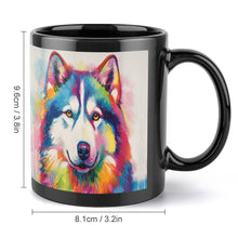 Load image into Gallery viewer, Kaleidoscope Canine Colorful Husky Coffee Mug-2