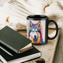 Load image into Gallery viewer, Kaleidoscope Canine Colorful Husky Coffee Mug-6