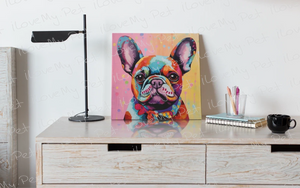 Kaleidoscope Canine French Bulldog Framed Wall Art Poster-Art-Dog Art, French Bulldog, Home Decor, Poster-2