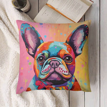Load image into Gallery viewer, Kaleidoscope Canine French Bulldog Plush Pillow Case-Cushion Cover-Dog Dad Gifts, Dog Mom Gifts, French Bulldog, Home Decor, Pillows-4