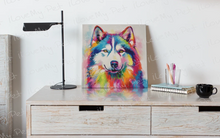Load image into Gallery viewer, Kaleidoscope Canine Husky Framed Wall Art Poster-Art-Dog Art, Home Decor, Poster, Siberian Husky-2