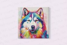 Load image into Gallery viewer, Kaleidoscope Canine Husky Framed Wall Art Poster-Art-Dog Art, Home Decor, Poster, Siberian Husky-4