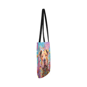 Kaleidoscope Canine Pit Bull Shopping Tote Bag-Accessories-Accessories, Bags, Dog Dad Gifts, Dog Mom Gifts, Pit Bull-3