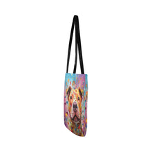 Load image into Gallery viewer, Kaleidoscope Canine Pit Bull Shopping Tote Bag-Accessories-Accessories, Bags, Dog Dad Gifts, Dog Mom Gifts, Pit Bull-4