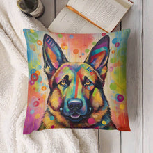 Load image into Gallery viewer, Kaleidoscope of Courage German Shepherd Plush Pillow Case-Cushion Cover-Dog Dad Gifts, Dog Mom Gifts, German Shepherd, Home Decor, Pillows-4