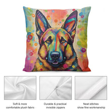 Load image into Gallery viewer, Kaleidoscope of Courage German Shepherd Plush Pillow Case-Cushion Cover-Dog Dad Gifts, Dog Mom Gifts, German Shepherd, Home Decor, Pillows-5