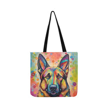 Load image into Gallery viewer, Kaleidoscope of Courage German Shepherd Shopping Tote Bag-Accessories-Accessories, Bags, Dog Dad Gifts, Dog Mom Gifts, German Shepherd-3