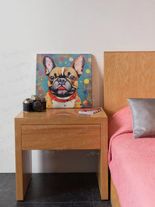 Kaleidoscope of Curiosity Fawn French Bulldog Framed Wall Art Poster-Art-Dog Art, French Bulldog, Home Decor, Poster-3