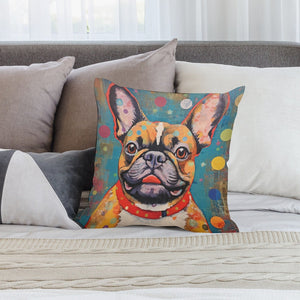 Kaleidoscope of Curiosity Fawn French Bulldog Plush Pillow Case-Cushion Cover-Dog Dad Gifts, Dog Mom Gifts, French Bulldog, Home Decor, Pillows-2