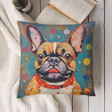 Load image into Gallery viewer, Kaleidoscope of Curiosity Fawn French Bulldog Plush Pillow Case-Cushion Cover-Dog Dad Gifts, Dog Mom Gifts, French Bulldog, Home Decor, Pillows-4