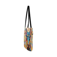 Load image into Gallery viewer, Kaleidoscopic Canine Doberman Shopping Tote Bag-Accessories-Accessories, Bags, Doberman, Dog Dad Gifts, Dog Mom Gifts-White-ONESIZE-3