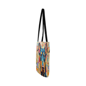 Kaleidoscopic Canine Doberman Shopping Tote Bag-Accessories-Accessories, Bags, Doberman, Dog Dad Gifts, Dog Mom Gifts-White-ONESIZE-3