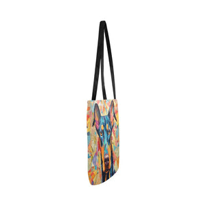 Kaleidoscopic Canine Doberman Shopping Tote Bag-Accessories-Accessories, Bags, Doberman, Dog Dad Gifts, Dog Mom Gifts-White-ONESIZE-4