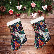 Load image into Gallery viewer, Kaleidoscopic Christmas Bull Terriers Christmas Stocking-Christmas Ornament-Bull Terrier, Christmas, Home Decor-26X42CM-White1-2