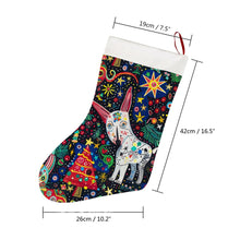 Load image into Gallery viewer, Kaleidoscopic Christmas Bull Terriers Christmas Stocking-Christmas Ornament-Bull Terrier, Christmas, Home Decor-26X42CM-White1-4