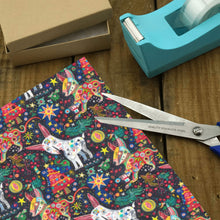 Load image into Gallery viewer, Kaleidoscopic Christmas Bull Terriers Gift Wrapping Paper - 2 Rolls-Christmas Ornament-Bull Terrier,Christmas,Wrapping Paper-4