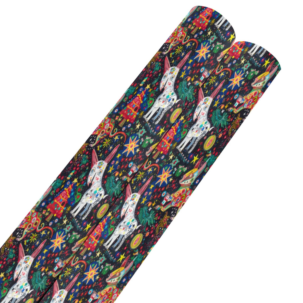 Kaleidoscopic Christmas Bull Terriers Gift Wrapping Paper - 2 Rolls-Christmas Ornament-Bull Terrier,Christmas,Wrapping Paper-Bull Terrier-5