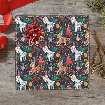 Kaleidoscopic Christmas Bull Terriers Gift Wrapping Paper 2 Rolls 360x