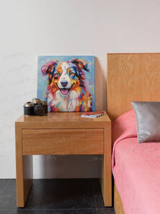 Kaleidoscopic Companion Australian Shepherd Framed Wall Art Poster-Art-Australian Shepherd, Dog Art, Home Decor, Poster-3