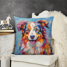 Load image into Gallery viewer, Kaleidoscopic Companion Australian Shepherd Plush Pillow Case-Cushion Cover-Australian Shepherd, Dog Dad Gifts, Dog Mom Gifts, Home Decor, Pillows-3