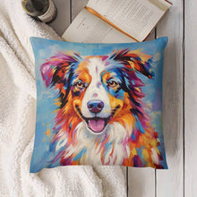 Load image into Gallery viewer, Kaleidoscopic Companion Australian Shepherd Plush Pillow Case-Cushion Cover-Australian Shepherd, Dog Dad Gifts, Dog Mom Gifts, Home Decor, Pillows-4