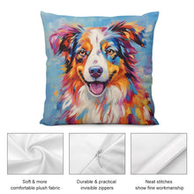 Load image into Gallery viewer, Kaleidoscopic Companion Australian Shepherd Plush Pillow Case-Cushion Cover-Australian Shepherd, Dog Dad Gifts, Dog Mom Gifts, Home Decor, Pillows-5