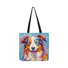 Load image into Gallery viewer, Kaleidoscopic Companion Australian Shepherd Shopping Tote Bag-Accessories-Accessories, Australian Shepherd, Bags, Dog Dad Gifts, Dog Mom Gifts-2