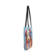 Load image into Gallery viewer, Kaleidoscopic Companion Australian Shepherd Shopping Tote Bag-Accessories-Accessories, Australian Shepherd, Bags, Dog Dad Gifts, Dog Mom Gifts-3
