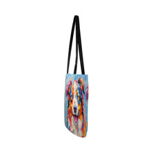 Load image into Gallery viewer, Kaleidoscopic Companion Australian Shepherd Shopping Tote Bag-Accessories-Accessories, Australian Shepherd, Bags, Dog Dad Gifts, Dog Mom Gifts-4