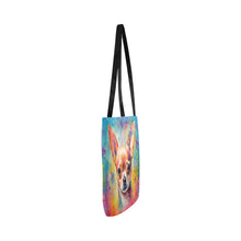 Load image into Gallery viewer, Kaleidoscopic Gaze Chihuahua Shopping Tote Bag-Accessories-Accessories, Bags, Chihuahua, Dog Dad Gifts, Dog Mom Gifts-White-ONESIZE-3