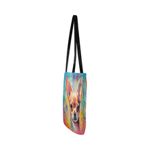 Load image into Gallery viewer, Kaleidoscopic Gaze Chihuahua Shopping Tote Bag-Accessories-Accessories, Bags, Chihuahua, Dog Dad Gifts, Dog Mom Gifts-White-ONESIZE-4