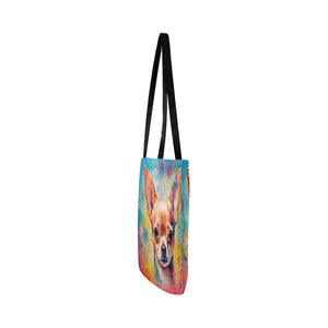 Kaleidoscopic Gaze Chihuahua Shopping Tote Bag-Accessories-Accessories, Bags, Chihuahua, Dog Dad Gifts, Dog Mom Gifts-White-ONESIZE-4
