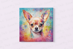 Kaleidoscopic Gaze Fawn / Gold Chihuahua Framed Wall Art Poster-Art-Chihuahua, Dog Art, Home Decor, Poster-4