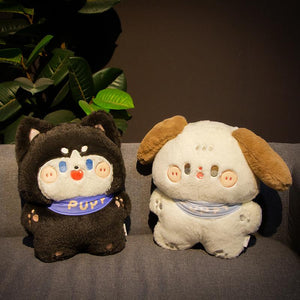Kawaii Husky Stuffed Animal Plush Toy and Pillow Cushion-Stuffed Animals-Home Decor, Pillows, Siberian Husky, Stuffed Animal-7
