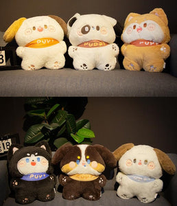 Kawaii Husky Stuffed Animal Plush Toy and Pillow Cushion-Stuffed Animals-Home Decor, Pillows, Siberian Husky, Stuffed Animal-8