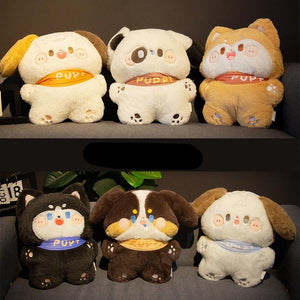 Kawaii Husky Stuffed Animal Plush Toy and Pillow Cushion-Stuffed Animals-Home Decor, Pillows, Siberian Husky, Stuffed Animal-1