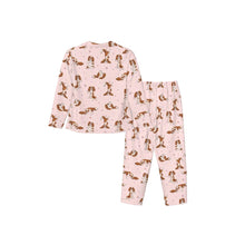 Load image into Gallery viewer, King Charles Spaniel Pajamas for Women - XL Available - Blenheim King Charles Spaniels Doing Yoga-Pajamas-Apparel,Cavalier King Charles Spaniel,Dog Mom Gifts,Pajamas-12