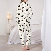 Load image into Gallery viewer, King Charles Spaniels Pajamas for Women - XL Available - I Love Black and Tan King Charles Spaniels-Pajamas-Apparel,Cavalier King Charles Spaniel,Dog Mom Gifts,Pajamas-4