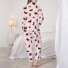 Load image into Gallery viewer, King Charles Spaniels Pajamas for Women - XL Available - I Love Black and Tan King Charles Spaniels-Pajamas-Apparel,Cavalier King Charles Spaniel,Dog Mom Gifts,Pajamas-5