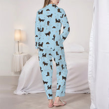 Load image into Gallery viewer, King Charles Spaniels Pajamas for Women - XL Available - I Love Black and Tan King Charles Spaniels-Pajamas-Apparel,Cavalier King Charles Spaniel,Dog Mom Gifts,Pajamas-6