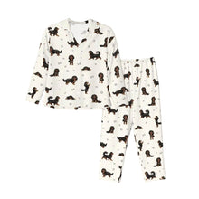 Load image into Gallery viewer, King Charles Spaniels Pajamas for Women - XL Available - I Love Black and Tan King Charles Spaniels-Pajamas-Apparel,Cavalier King Charles Spaniel,Dog Mom Gifts,Pajamas-7