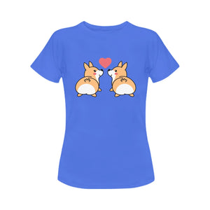 Kissing Corgi Love Women's T-Shirt-Apparel-Apparel, Corgi, Dogs, T Shirt-10